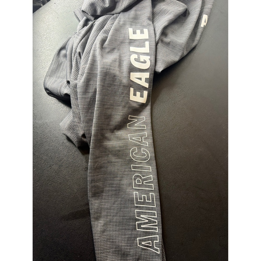 American Eagle Mens XL Gray Flex Graphic Performance Hoodie - Picture 5 of 9